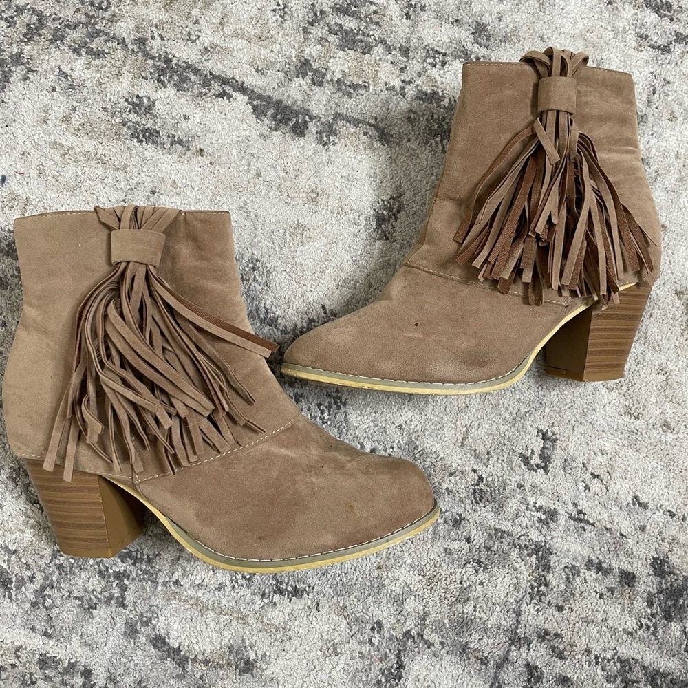 Fringe Ankle Boot - Size 8
